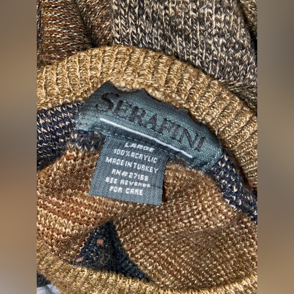 Serafini Vintage Abstract Color Block Sweater - Picture 5 of 6